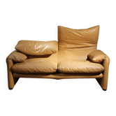 Canapé en cuir 'Maralunga' par Vico Magistretti pour Cassina | Italie 1973 (1/2)
