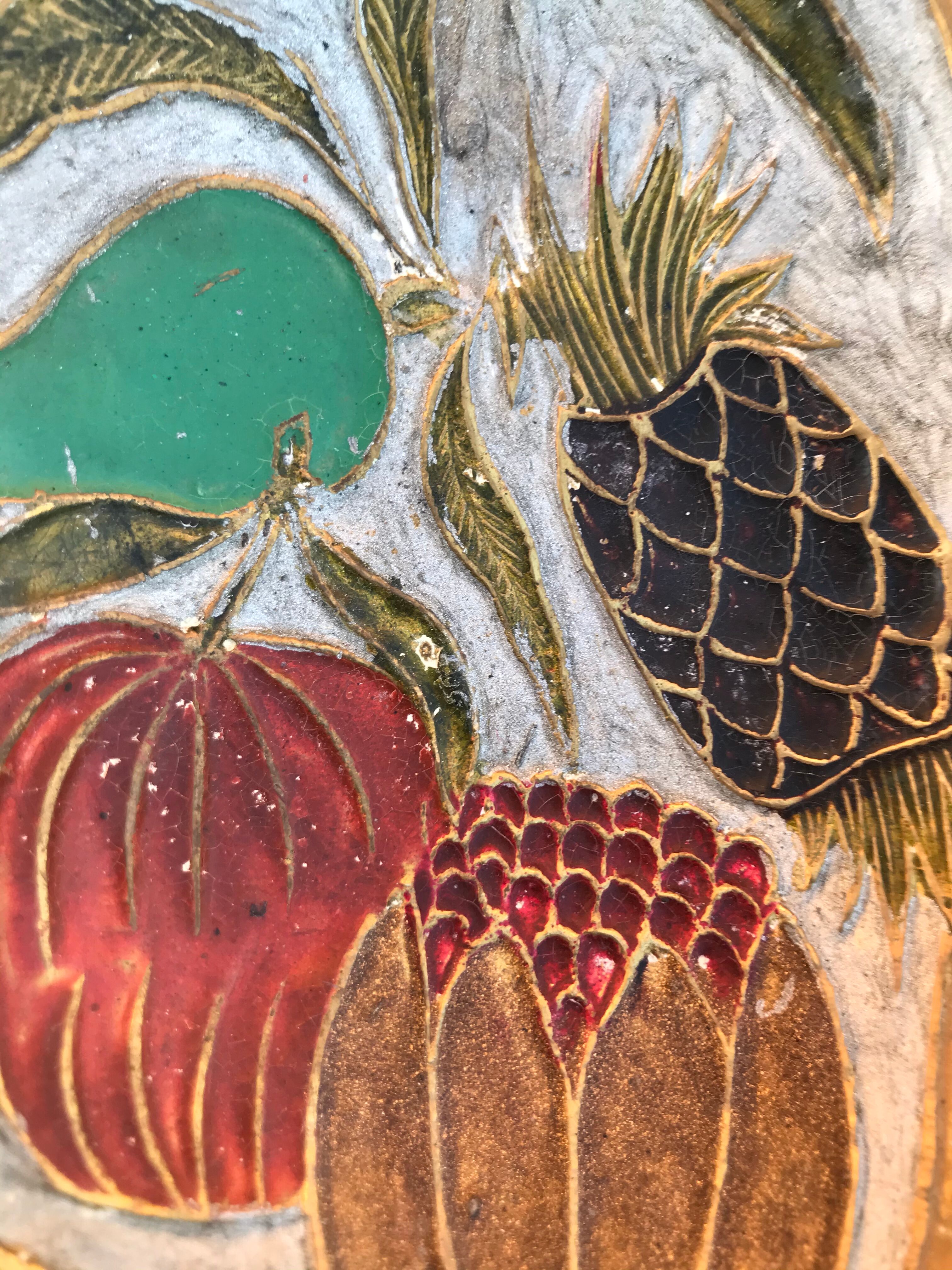 Empty brass pineapple pocket