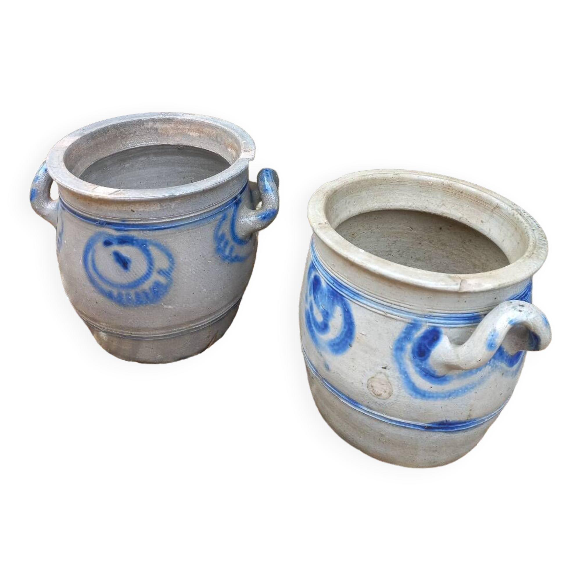 Two Alsatian stoneware pots