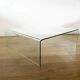 Square molded glass coffee table