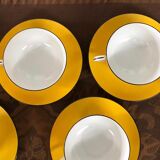 Set de 6 tasses porcelaine de  Limoges  T&V "Perrier Fils"