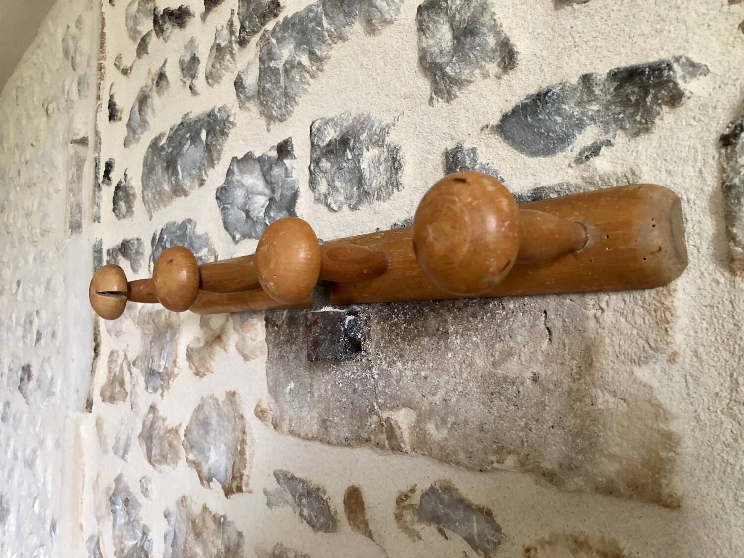 Antique wooden coat hook