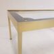 Vintage coffee table gold aluminium & star glass 1960s