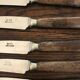 Set of 5 antique knives with wooden handles