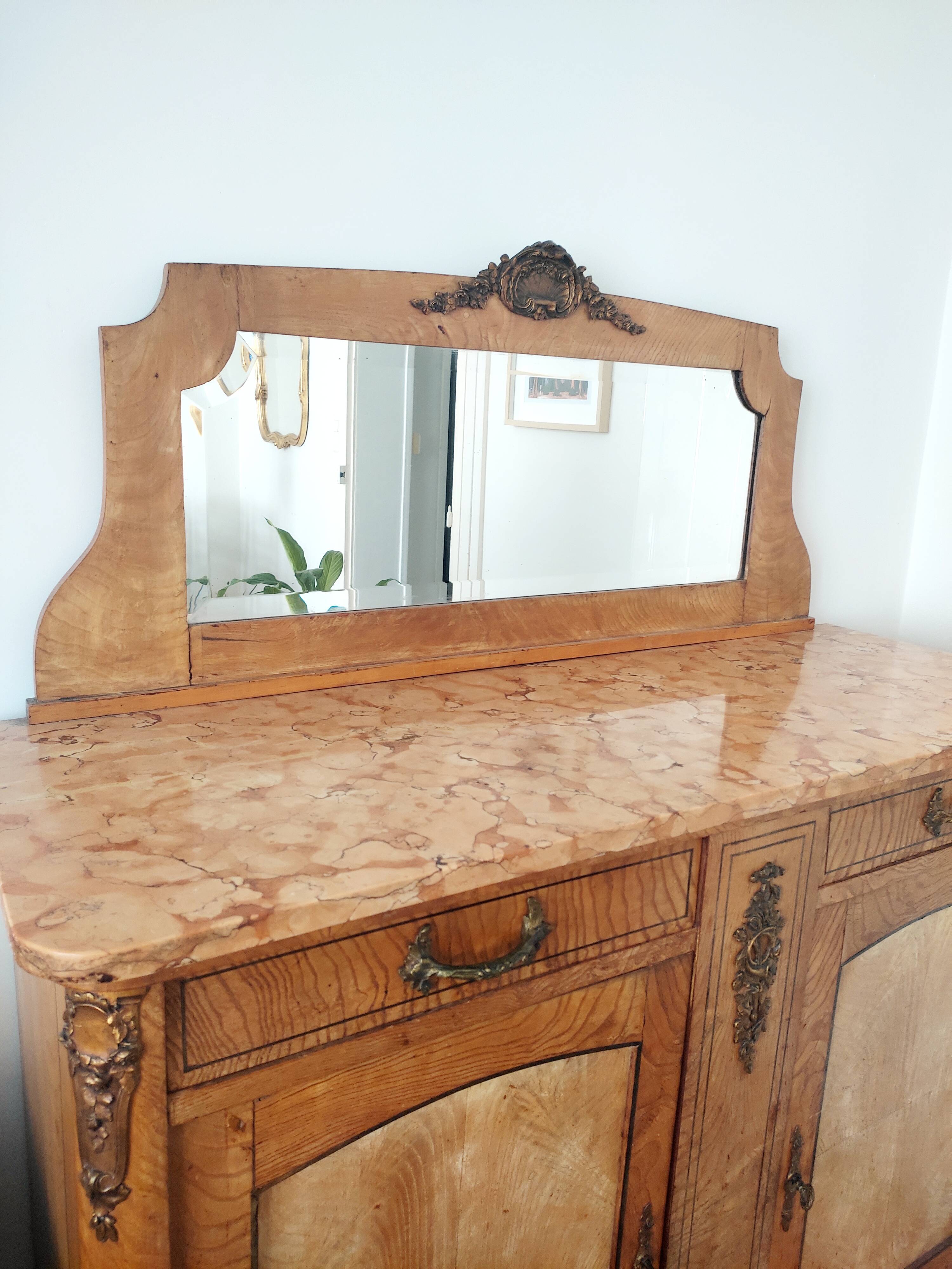 Louis XVI style wooden sideboard