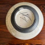 Ceramic vase signed Brigitte Moron in enamelled stoneware (2002)