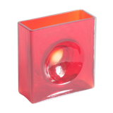 Diabolo red lens vase by Christian Tortu