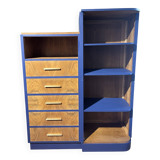 Asymmetrical midnight blue wardrobe