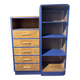 Asymmetrical midnight blue wardrobe