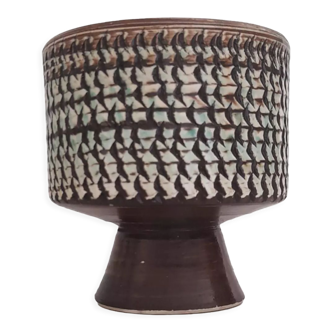 Cache pot sur pied en terre cuite