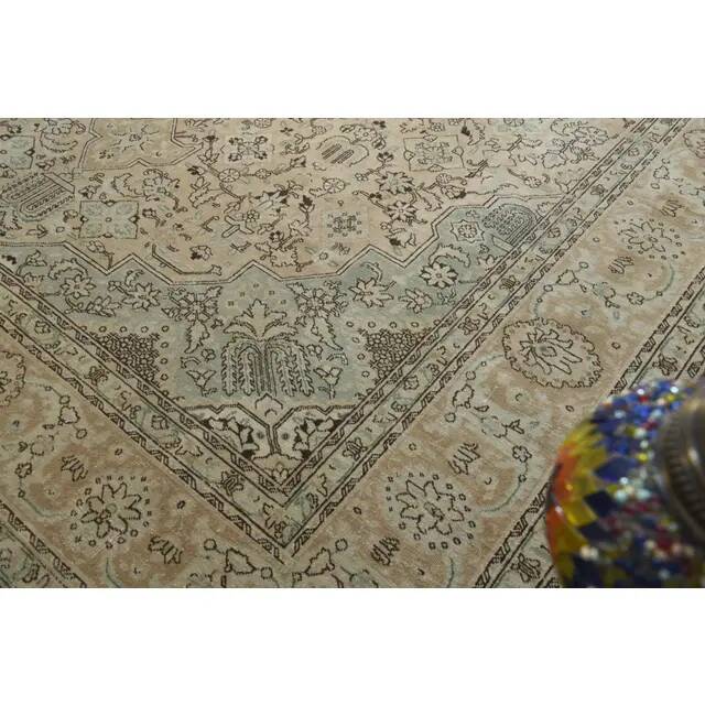 1970s Vintage Persian Handknotted Wool Orange Oversize Area Rug 286X380