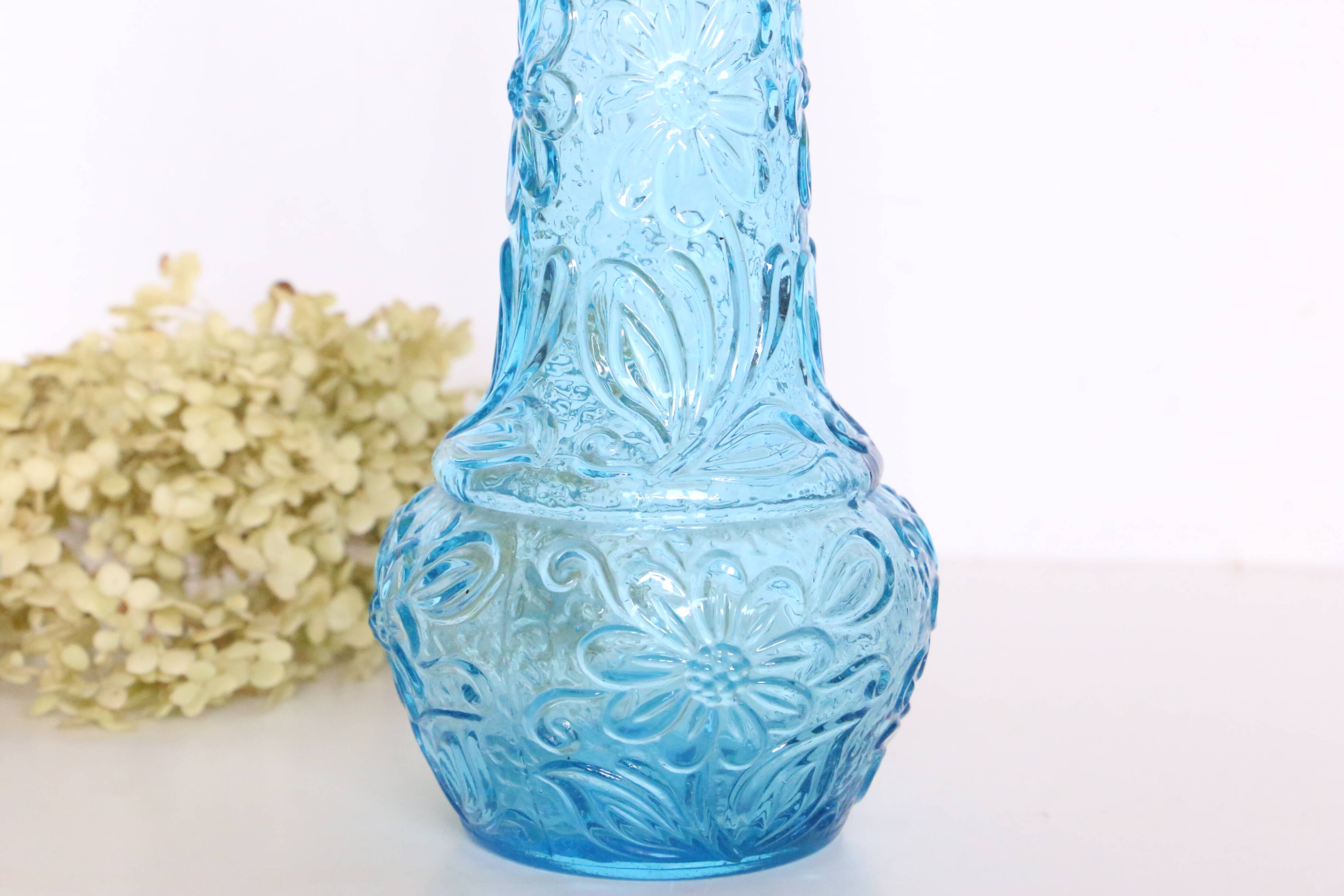 Empoli carafe, made in Italy, blue, vintage 60s