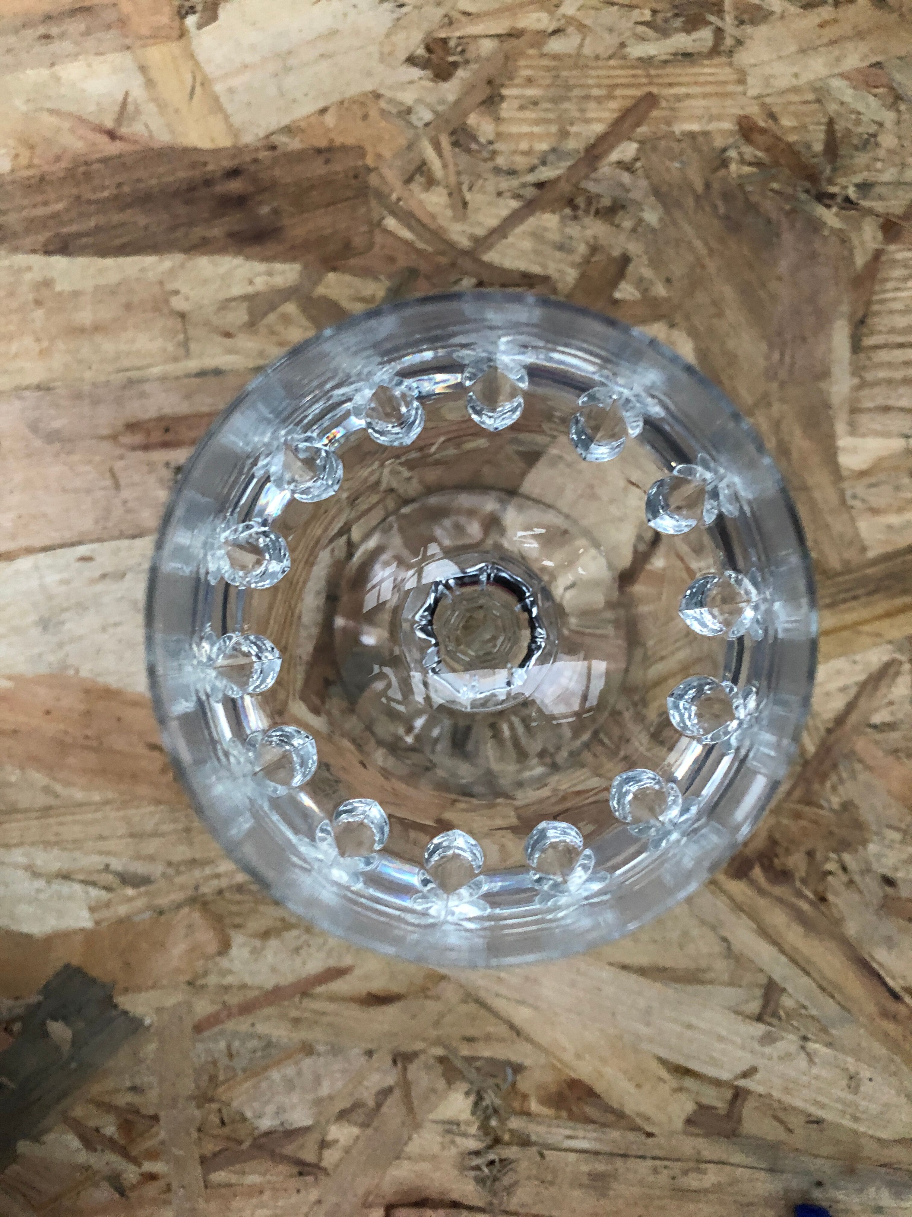 Set of 6 vintage 20th century cut crystal stemmed glasses