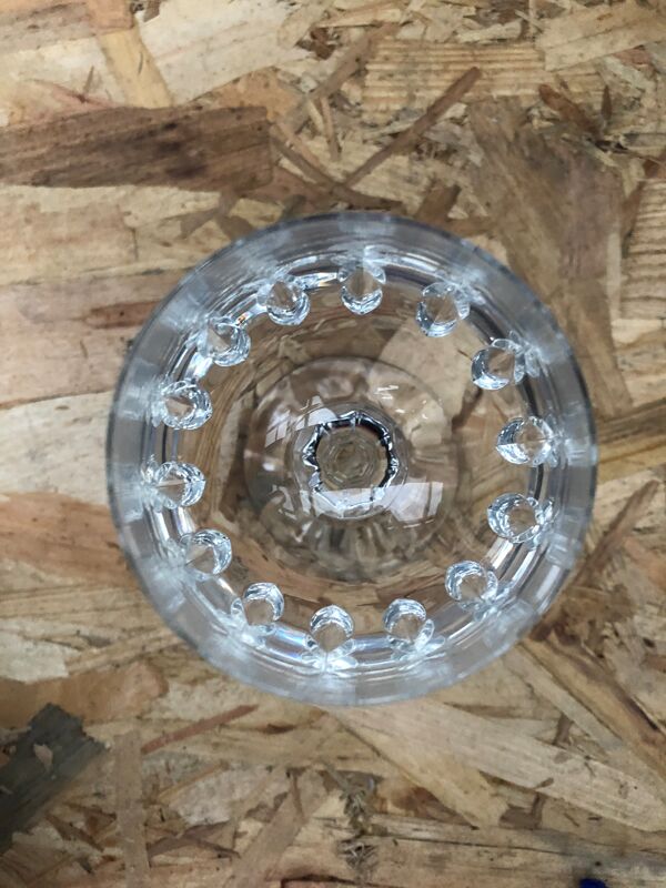 Serie de 6 verres à pied cristal taillé XXème vintage