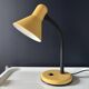 Vintage 1970s mustard yellow gooseneck desk lamp.
