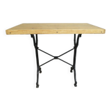 bistro table metal base rustic top
