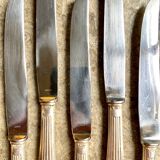 6 silver metal knives