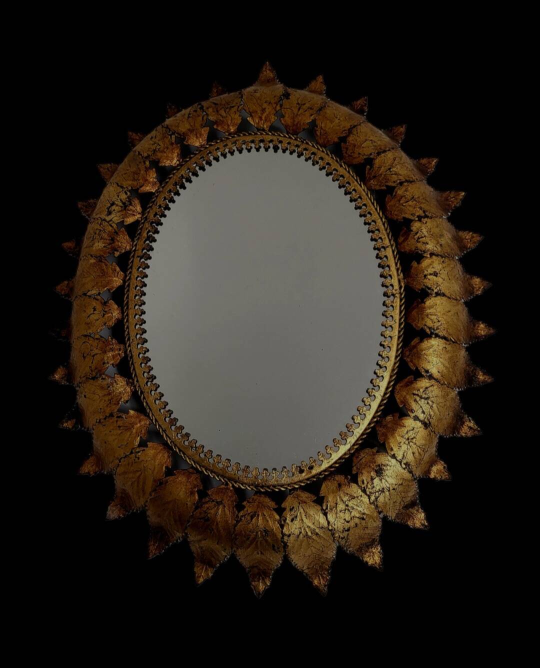 Spaanse vintage zonnespiegel modèle ovale, Spanje, jaren 60