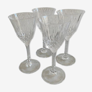 Set of four Crystal Capri glasses