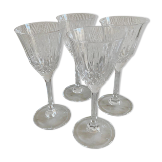 Set of four Crystal Capri glasses