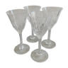 Lot de 4 verres en cristal, Crystal Capri