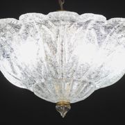 Set of 3 Amsterdam Palmetta, Italian Murano Glass Ceiling Light or Flush Mo