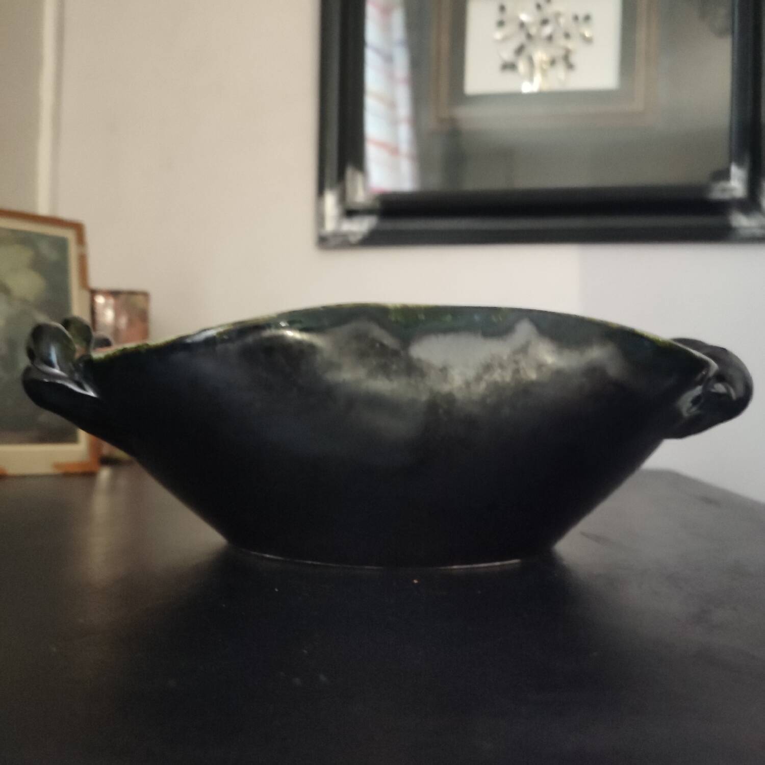 Fat Lava Orange Black Ceramic Cup