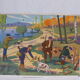 School poster editions Nightingale Montmorillon Vienna, hunting and fair vintage 1960