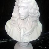 Molière by Houdon, H: 41cm.staff (reinforced plaster) new item Sculpture Statue Bust