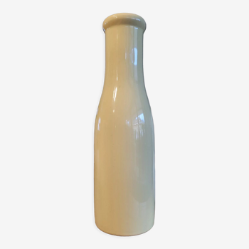Yellow ceramic bottle vase