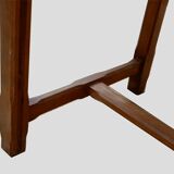 Farm table set and its 2 benches solid golden light wood
