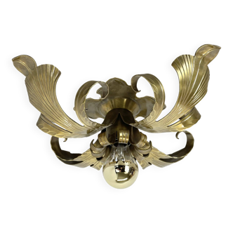 Florentine Gilded Brass Theatre Wall Light, Italy, 1960s