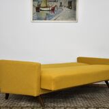 Yellow Folding sofa, daybed, 1960s