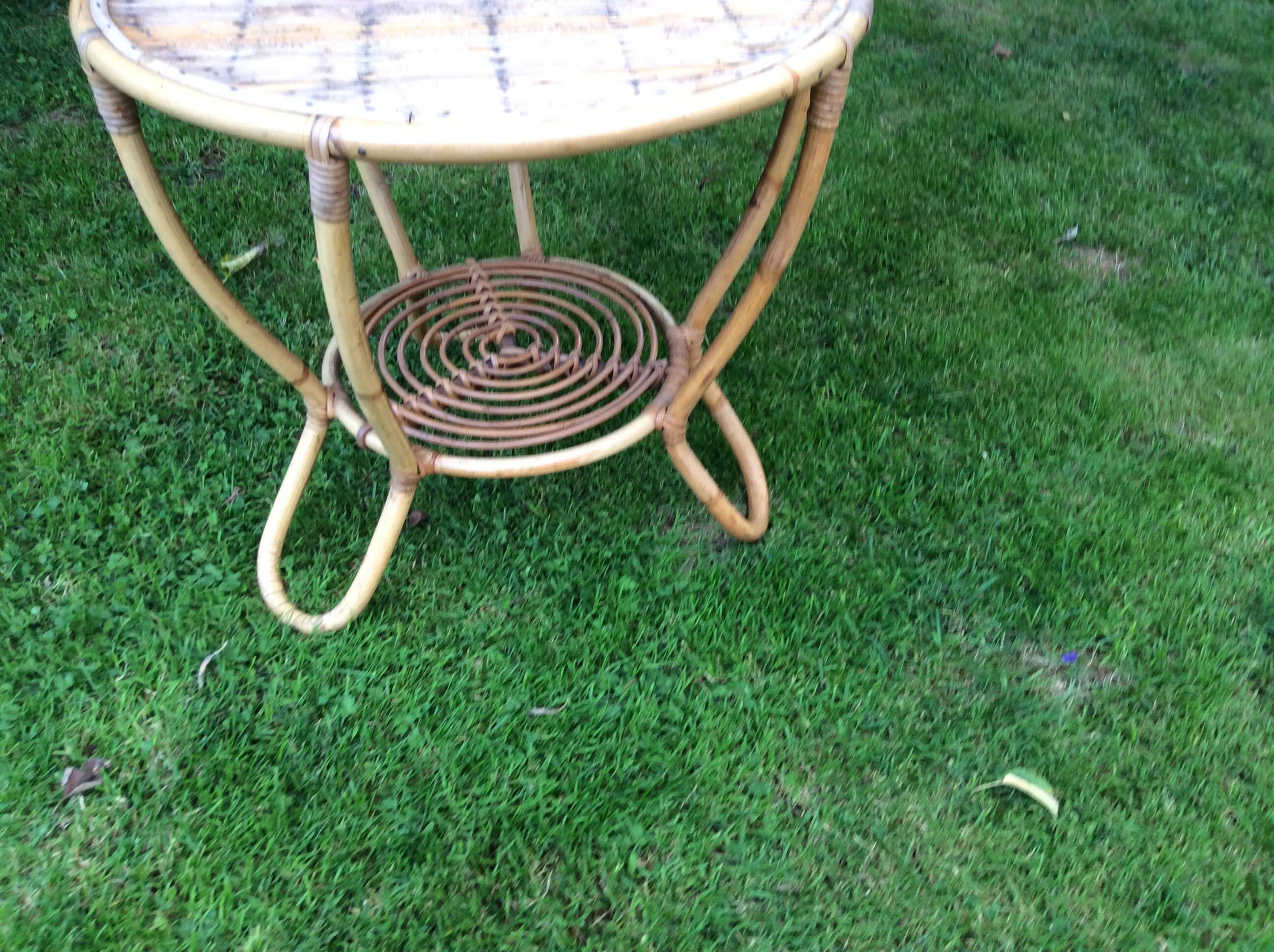 Rattan coffee table