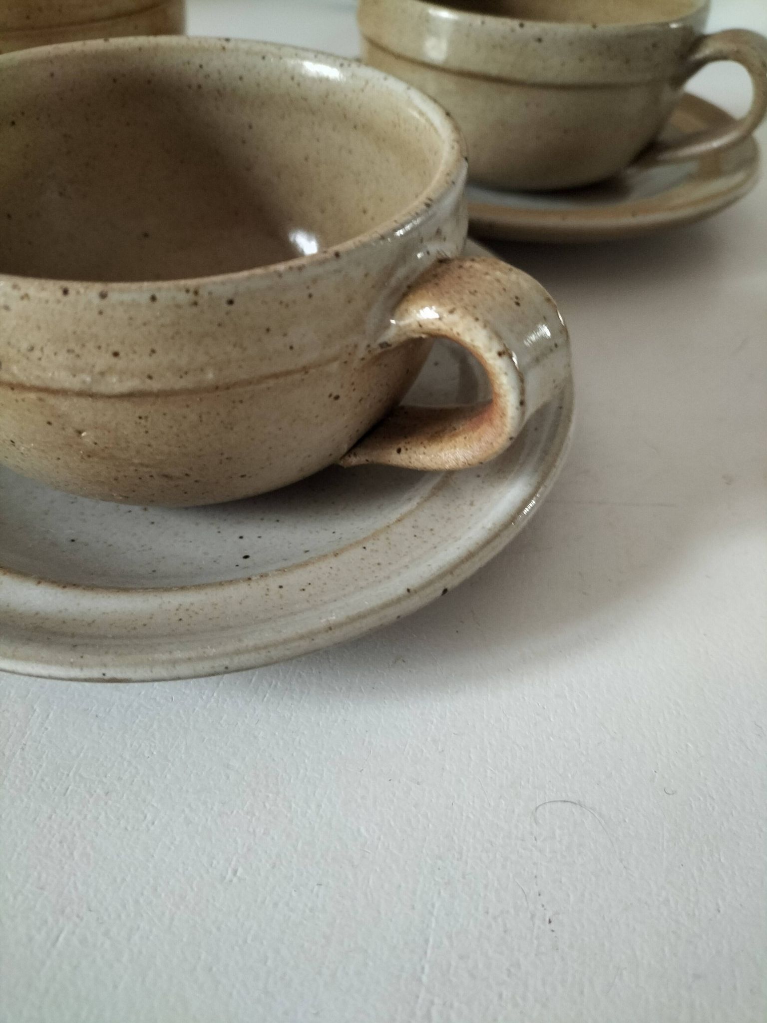 Vintage stoneware brunch set from the Marais region, country decor