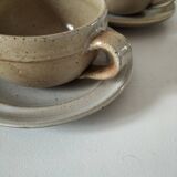 Ensemble à brunch vintage en grès du Marais, décor campagne