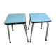 Duo of vintage matching stools in 60s formica brand Elem