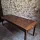 Table à manger de ferme française ancienne avec deux tiroirs | Chêne & pin | vers 1850–1900