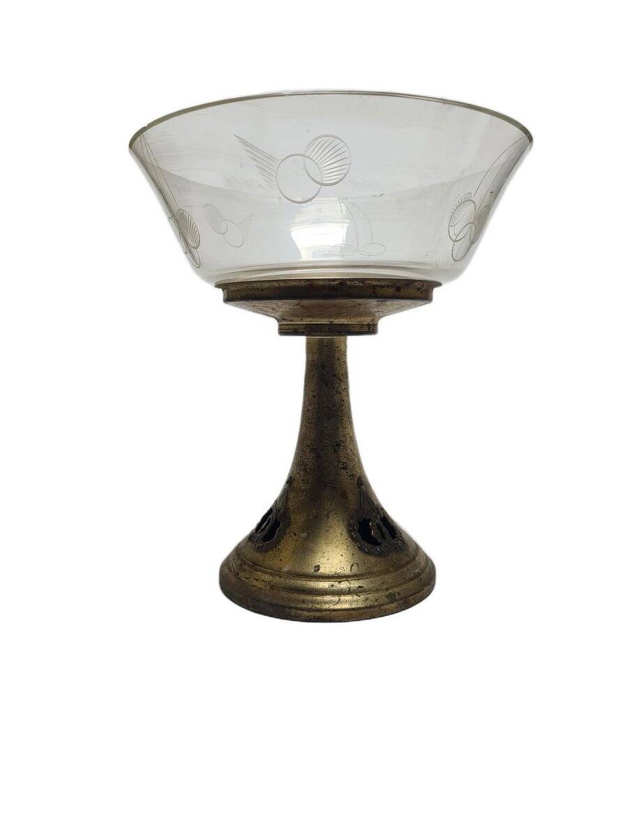 Bol Art Nouveau sur pied, Tchécoslovaquie, années 1900.