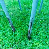 Set of 4 school chairs - wood & metal