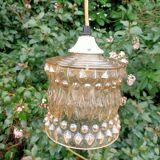 Pendant Lamp Aged Pink Glass