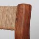 Set of 4 straw-seated wooden chairs, 1950.