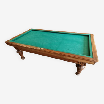 French billiard table in carved solid oak brand CARO Paris - 1940