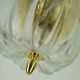 Limburg flush mount model a475 3031 flower-shaped glass shade and brass 70s