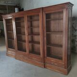 Solid oak library late 19th century around 1890