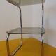 Table d'appoint verre fumé et chrome