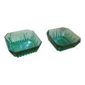 Ensemble de 2 ramequins verts vintage