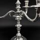 Pair of chrysalia silver metal 3-light candlestick holders