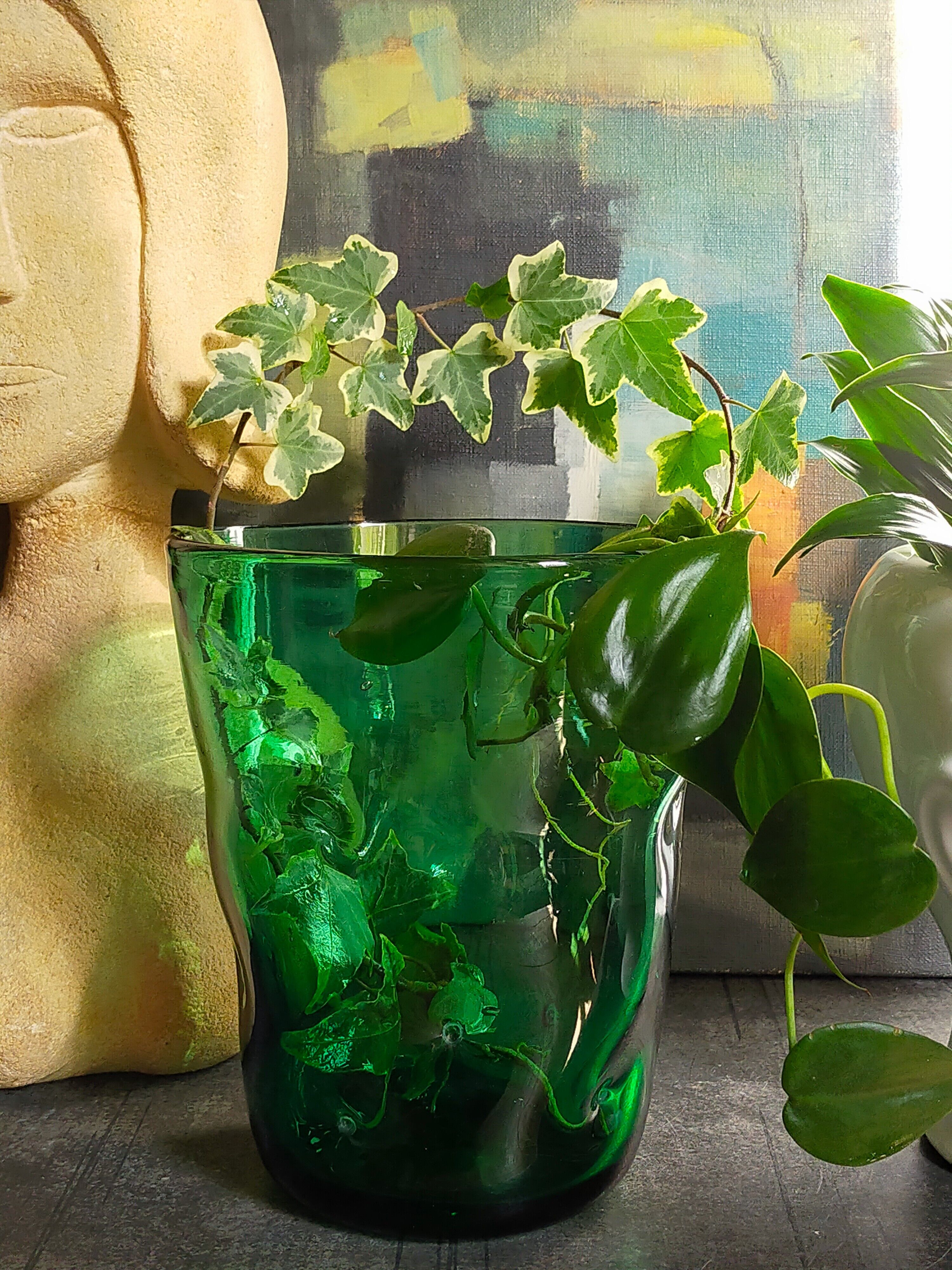 Vintage Empoli glass glass glass vase