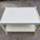 Table basse vintage blanche en bois double plateau